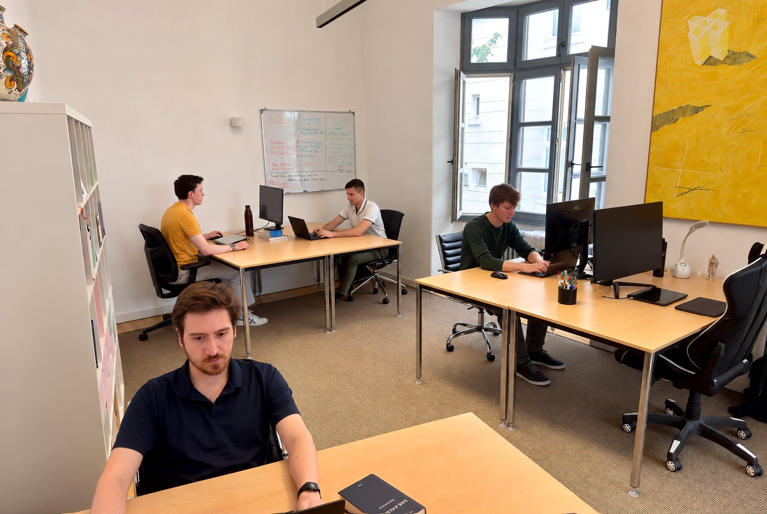 Studenten im Studienraum des Bildungszentrums Erk